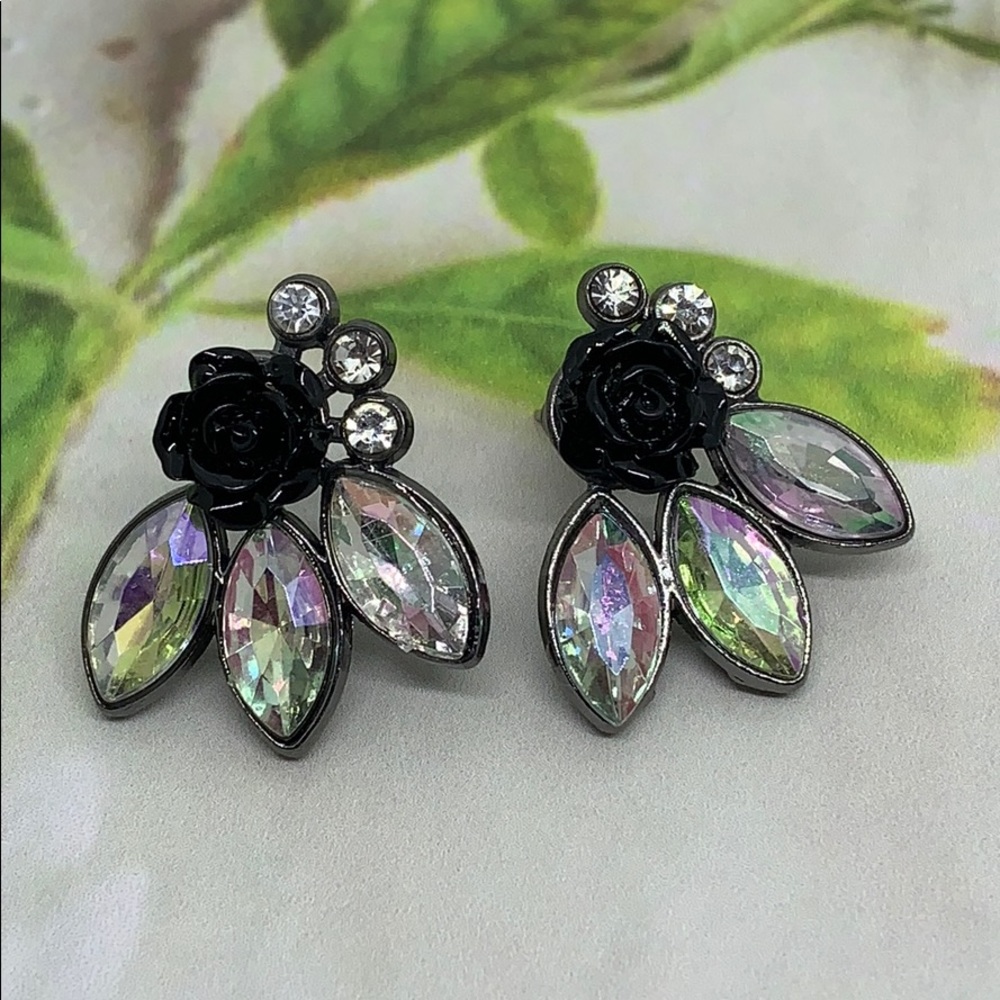 Black Rose Earrings